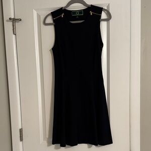 Elegant Navy C Wonder Sleeveless Dress